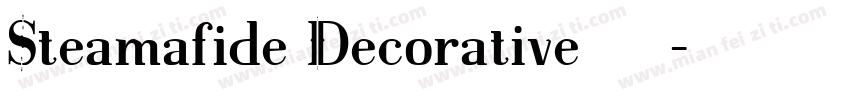 Steamafide Decorative手机版字体转换
